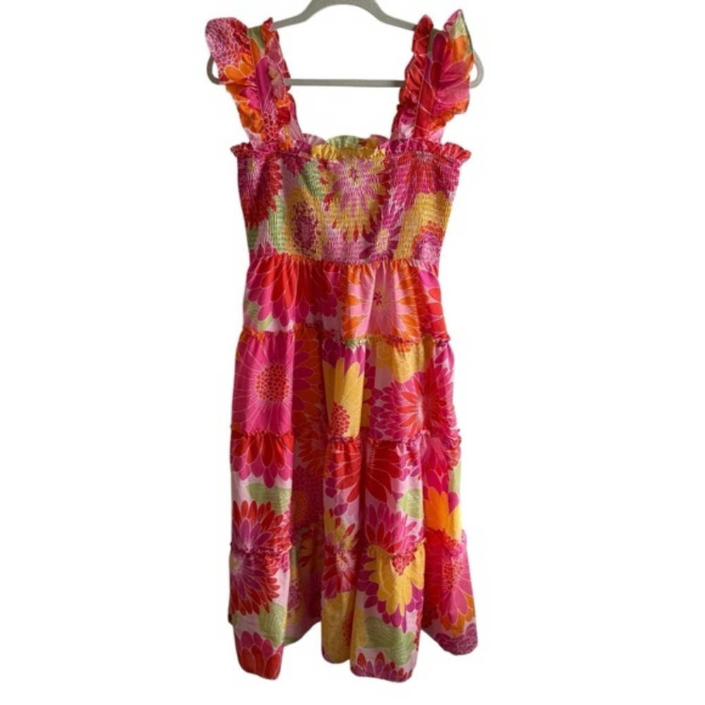 Floral Ruffle Midi Dress